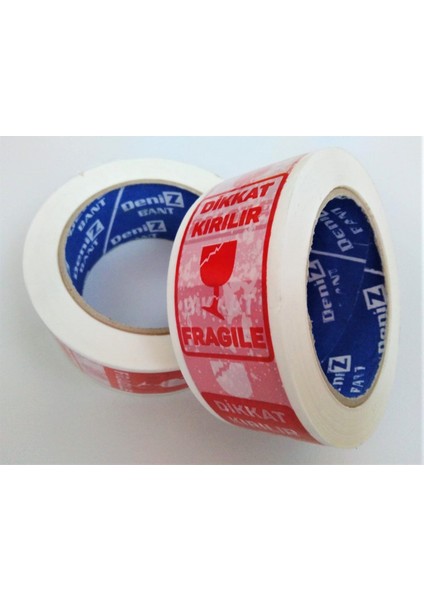 Dikkat Kırılır Fragile Baskılı Koli Bandı 45mm x 100mt (24 Adet)
