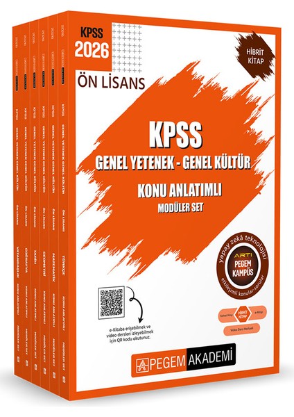 2026 KPSS Ön Lisans Konu Anlatımlı Modüler Set Genel Yetenek Gene