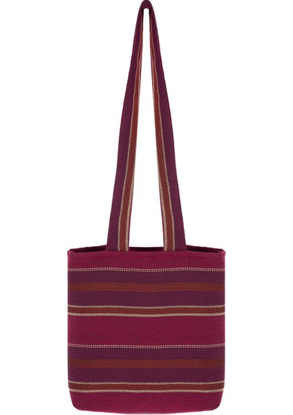 Naturel Pamuk Crinkle Kaftan Kimono Seti -135 Cm- Aynı Kumaştan Havlu 170x110 Cm, Bordo Çantalı