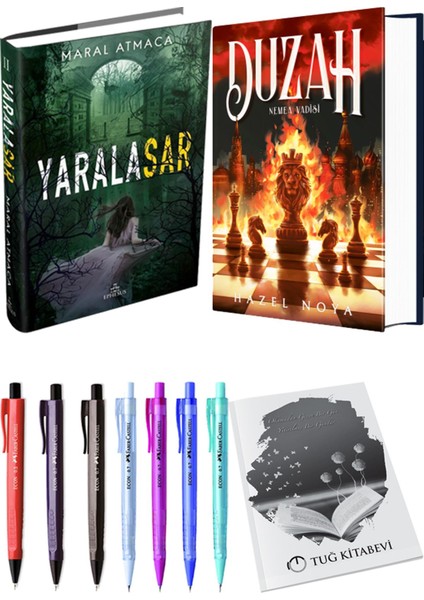 Duzah 1: Nemea Vadisi Ciltli ve Ephesus Yayınları Yaralasar 2 Ciltli Maral Atmaca 2li Set + Hediyeli