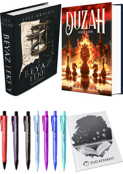 Duzah 1: Nemea Vadisi Ciltli ve Beyaz Leke Mahkumiyet Ciltli Aslı Arslan 2li Set + Hediyeli