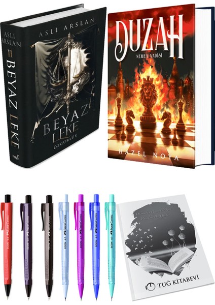 Duzah 1: Nemea Vadisi Ciltli ve Beyaz Leke 2 Özgürlük Ciltli Aslı Arslan 2li Set + Hediyeli