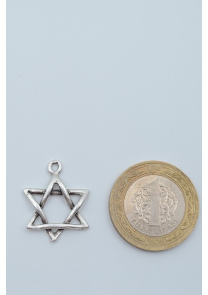 Minimal Pentagram Gümüş Kaplama Deri İp Kolye