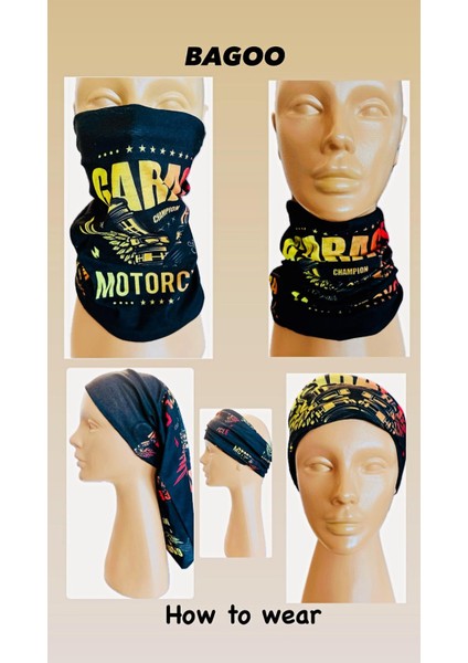 Motorcylce Bagoo Buff -Baf- Bandana -Boyunluk- Saç Bandı fırsatları
