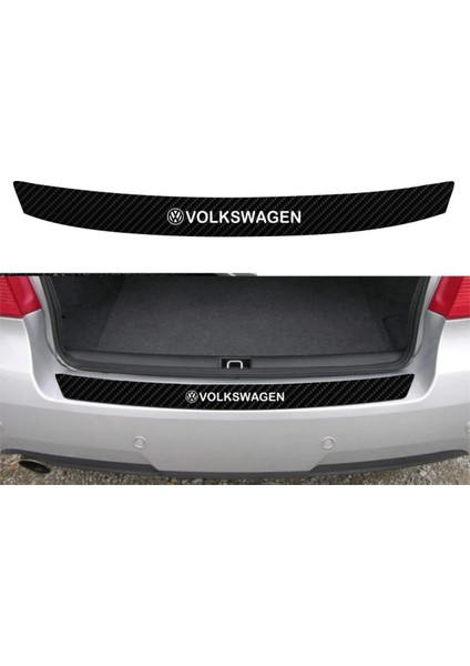Volkswagen T-Roc Için Uyumlu Aksesuar Oto Arka Tampon Bagaj Koruyucu Sticker 92*7 cm