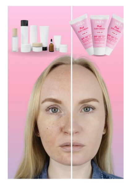 Pink Sun Cream SPF50 Renk Eşitleyici Tone-Up Güneş Kremi Leke Karşıtı &Nemlendirici Etki 50 ml fırsatları