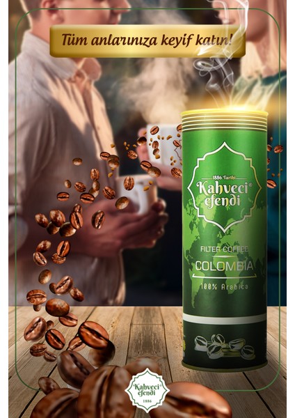 Colombia Filtre Kahve Premium Teneke Kutu 150 gr indirimleri