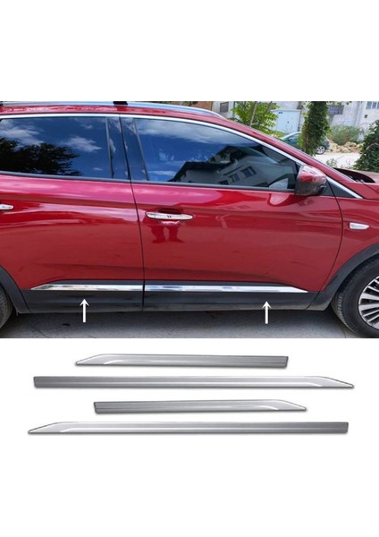 Opel Grandland x Krom Yan Kapı Çıtası 4 Kapı P.çelik 2017 ve Sonrası