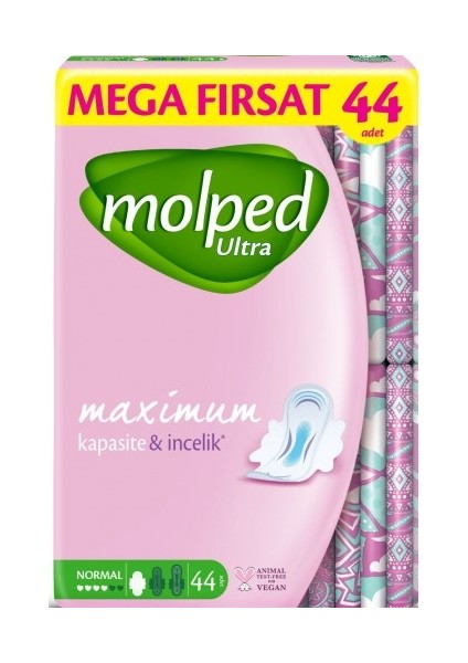 Ultra Normal Ped 44 Adet Gün Boyu Konfor ve Sızıntı Önleyici Teknoloji ile