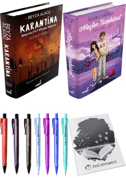 Ateşten Tezahürat Ciltli ve Karantina 3 Ciltli Beyza Alkoç 2li Set + Hediyeli