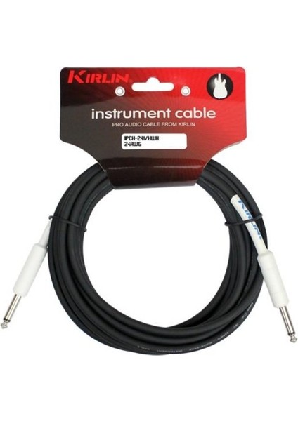 IPCH-241-3M/HWH Gitar Kablosu 3 Metre Enstruman Kablosu 24 Awg 1/4 Mono Plug