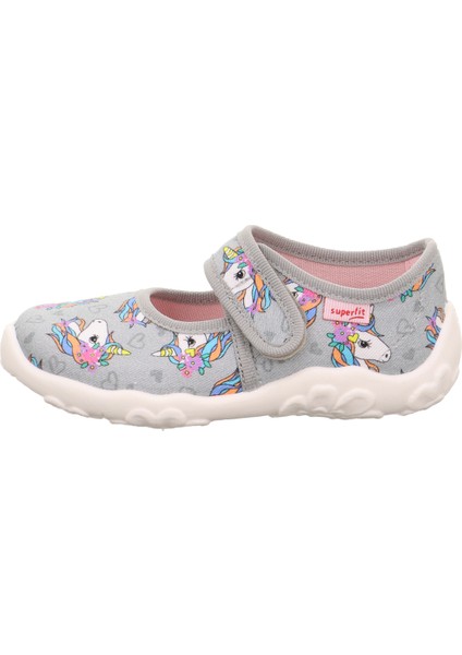 Bonny Kız Çocuk Gri Ev Kreş Ayakkabısı Unicorn 800283-2050