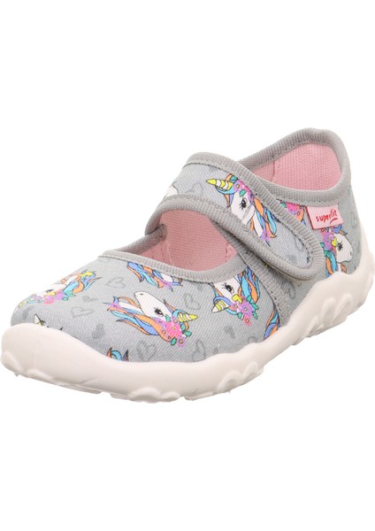 Bonny Kız Çocuk Gri Ev Kreş Ayakkabısı Unicorn 800283-2050