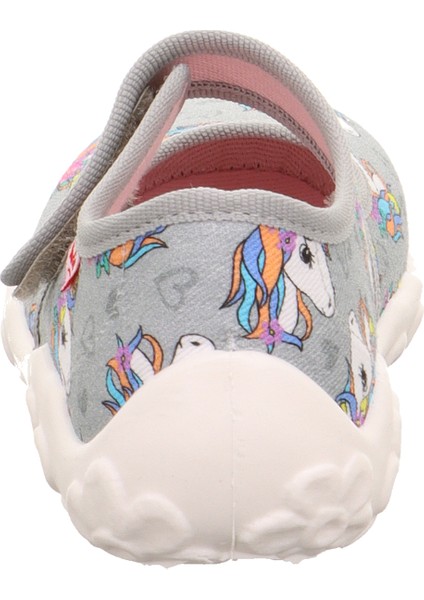 Bonny Kız Çocuk Gri Ev Kreş Ayakkabısı Unicorn 800283-2050