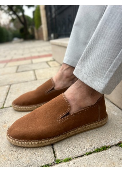 Yeti Leather Deri Espadril Günlük Erkek Ayakkabı Kahverengi