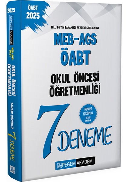 2025 Meb / Ags / Öabt Okul Öncesi Öğretmenliği Tamamı Çözümlü 7 Deneme