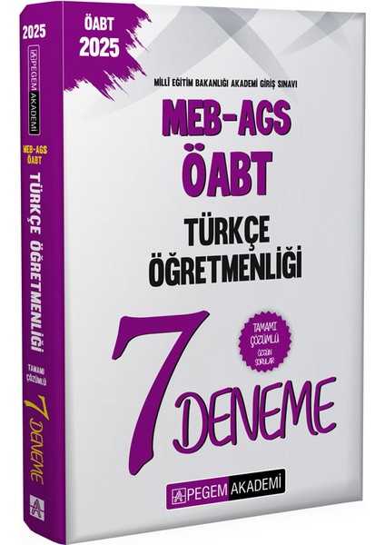 2025 Meb-Ags-Öabt Türkçe Öğretmenliği Tamamı Çözümlü 7 Deneme