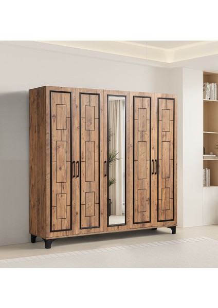 Etna Mdf 5 Kapaklı Dolap Gardırop