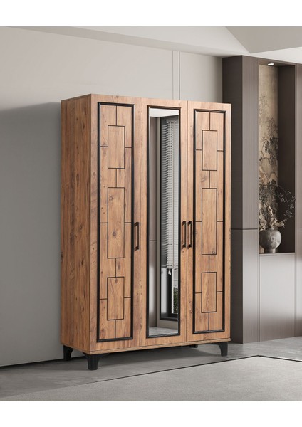 Etna Mdf 3 Kapaklı Dolap Gardırop