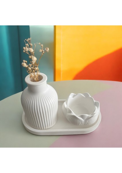 Mum, English Home İskandinav Style Dekoratif Obje Set Lotus Takılık Vazo fiyatları
