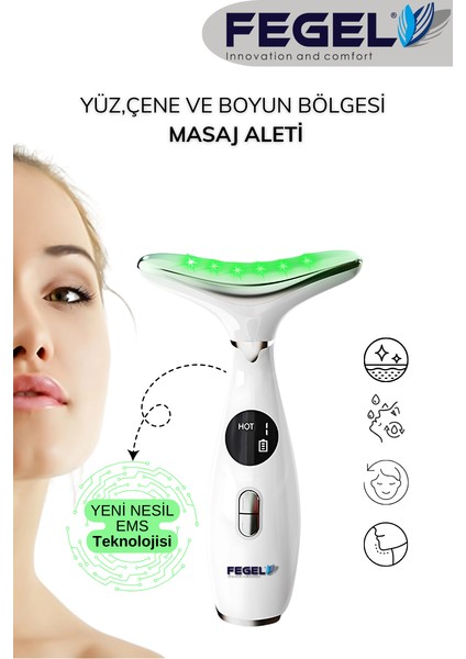 Fg-51 Boyun ve Yüz Için 3 Programlı Ems Güzellik Cihazı – Kırışıklık, Sarkma ve Gıdık Karşıtı
