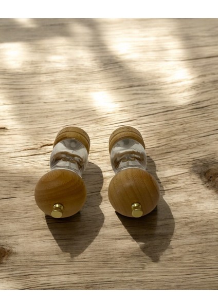 2'll Bambu Cam Dekoratif Baharatlık Tuzluk fırsatları