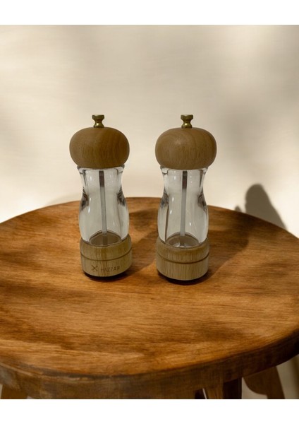 2'll Bambu Cam Dekoratif Baharatlık Tuzluk indirimleri