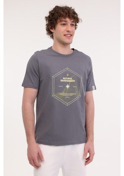 ml Emıl 11TRV19 5fx Gri Erkek Kısa Kol T-Shirt