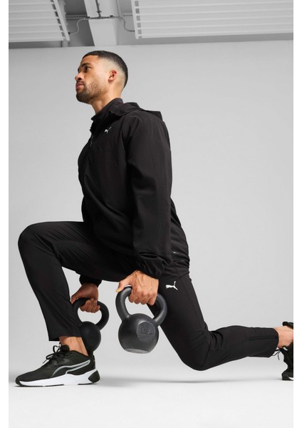 M Tad Tech Woven Full Zip Siyah Erkek Fermuarlı Sweatshirt modelleri