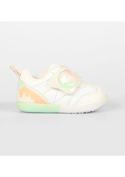 Donut Ortapedik Kauçuk Hafif Taban Cırtlı Bebe Ilk Adım Spor Ayakkabı Beyaz Pudra fiyatları