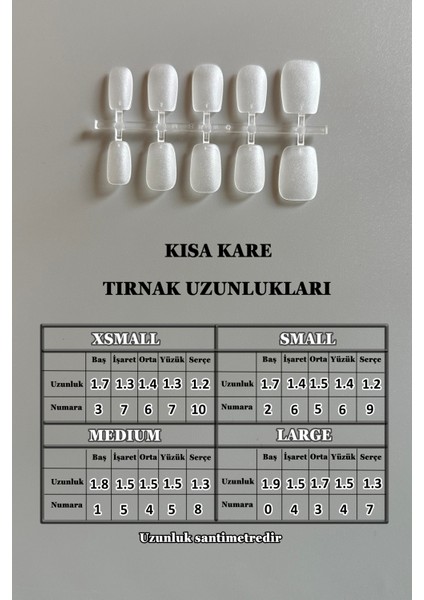 100 Adet Jel Tips SMALL Beden KISA Takma Tırnak Seti KARE Şekil. Özel Kutuda ve Yapıştırıcı Hediyeli
