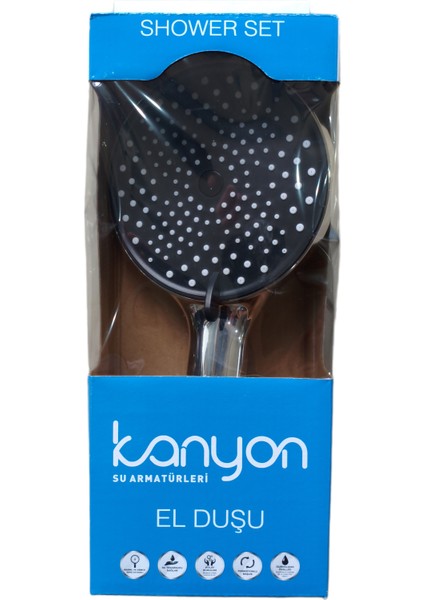 Geniş Kafalı 4 Fonksiyonlu Krom El Duş