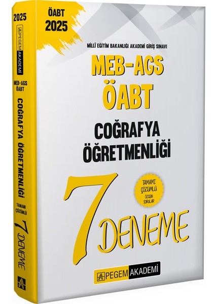 2025 Meb / Ags / Öabt Coğrafya Öğretmenliği Tamamı Çözümlü 7 Deneme