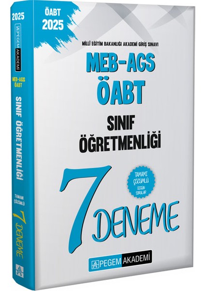 2025 Meb-Ags-Öabt Sınıf Öğretmenliği Tamamı Çözümlü 7 Deneme