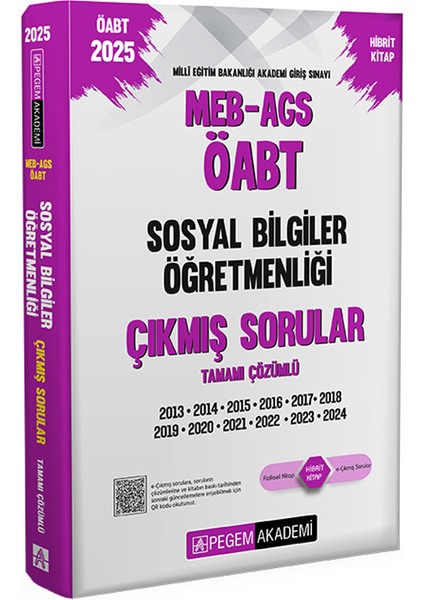 2025 Meb-Ags-Öabt Sosyal Bilgiler Öğretmenliği Çıkmış Sorular