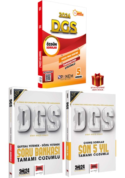 DGS Son 5 Yıl+DGS 5 Deneme+DGS Sayısal Sözel Soru Bankası