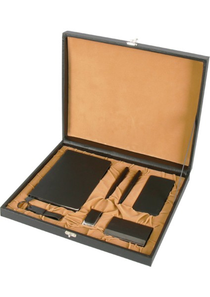Akçabaat Hediyelik Vip Set Defter Kalem USB Anahtarlık Powerbank Kartvizitlik DERİ KUTU
