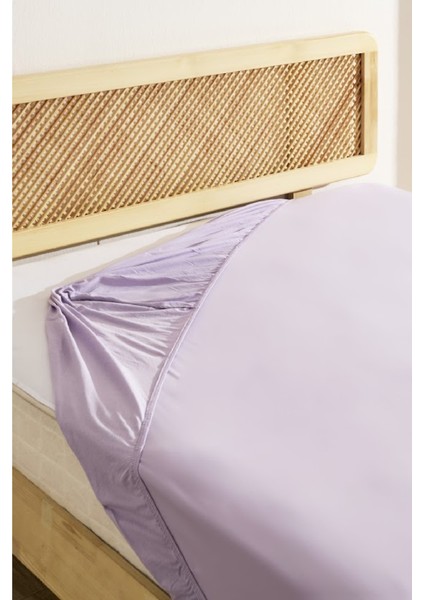 Penye Fitted Çarşaf Tek Kişilik 100 x 200+30 cm Lila