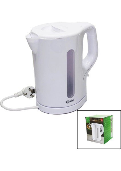 Plastik Kettle Su Isıtıcısı Beyaz 1.7lt 2000W Otomatik Kapanma - 360° Gövde - Kablo Saklama KK-3304 (4887)
