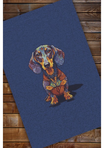 Fantastik Köpek Desenli Halı Hayvan Figürlü Halı Renkli Soyut Halı Dijital Baskılı Dokuma Kaymaz Tabanlı Yıkanabilir Oturma Odası Halısı modelleri