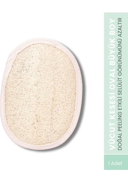 %100 Doğal Kabak Vücut Kesesi Oval Büyük Boy Peeling Etkili & Ölü Deri Karşıtı Çift Taraflı