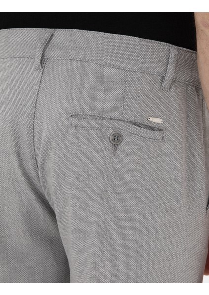 Erkek Gri Slim Fit Yazlık Kanvas Pantolon 50301803-VR024