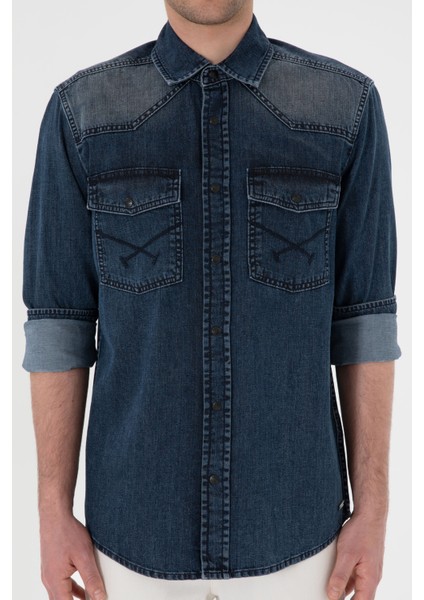 Erkek Mavi Gömlek Jean 50304343-DN0022