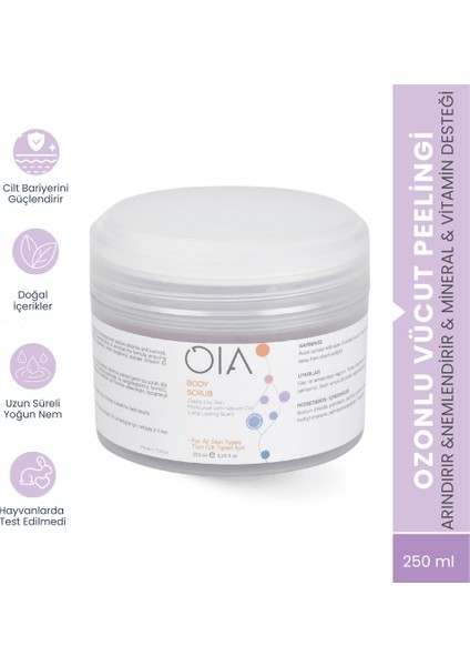 Body Scrub Mineral & Vitaminlerle Zenginleştirilmiş Vücut Peelingi Arındırıcı Besleyici Nemlendirici