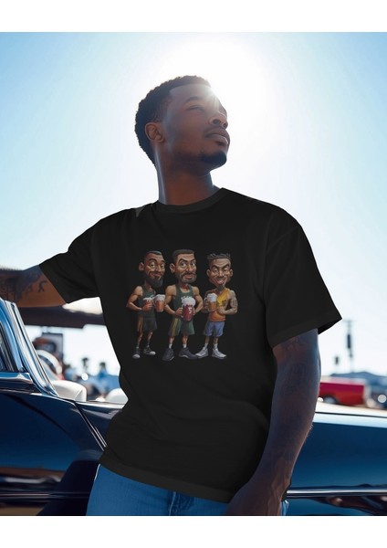 Karikatür Basketbol Efsaneleri Tişörtü