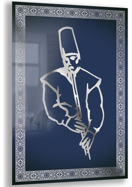 Dini Cam Tablo - Dikey Hat Sanatı - Dini Motif 06-035