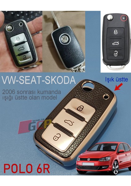 Polo Anahtar Kılıf Kap - Polo 6r 6c Kumanda Koruyucu Kılıf