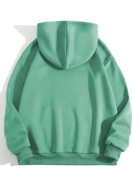 Erkek Düz Kapüşonlu Sweat - Mint Yeşili fiyatları