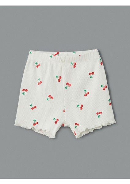 Lcw Baby Kiraz Baskılı Kız Bebek Şortlu Pijama Takım modelleri