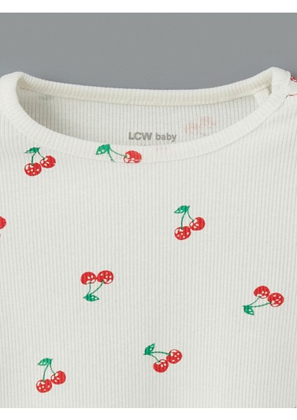 Lcw Baby Kiraz Baskılı Kız Bebek Şortlu Pijama Takım fırsatları